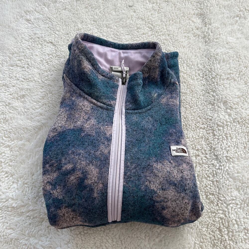 North Face Womens Crescent Quarter Zip Fleece Blue/Pink XXL Gorpcore Outdoors - Picture 1 of 7